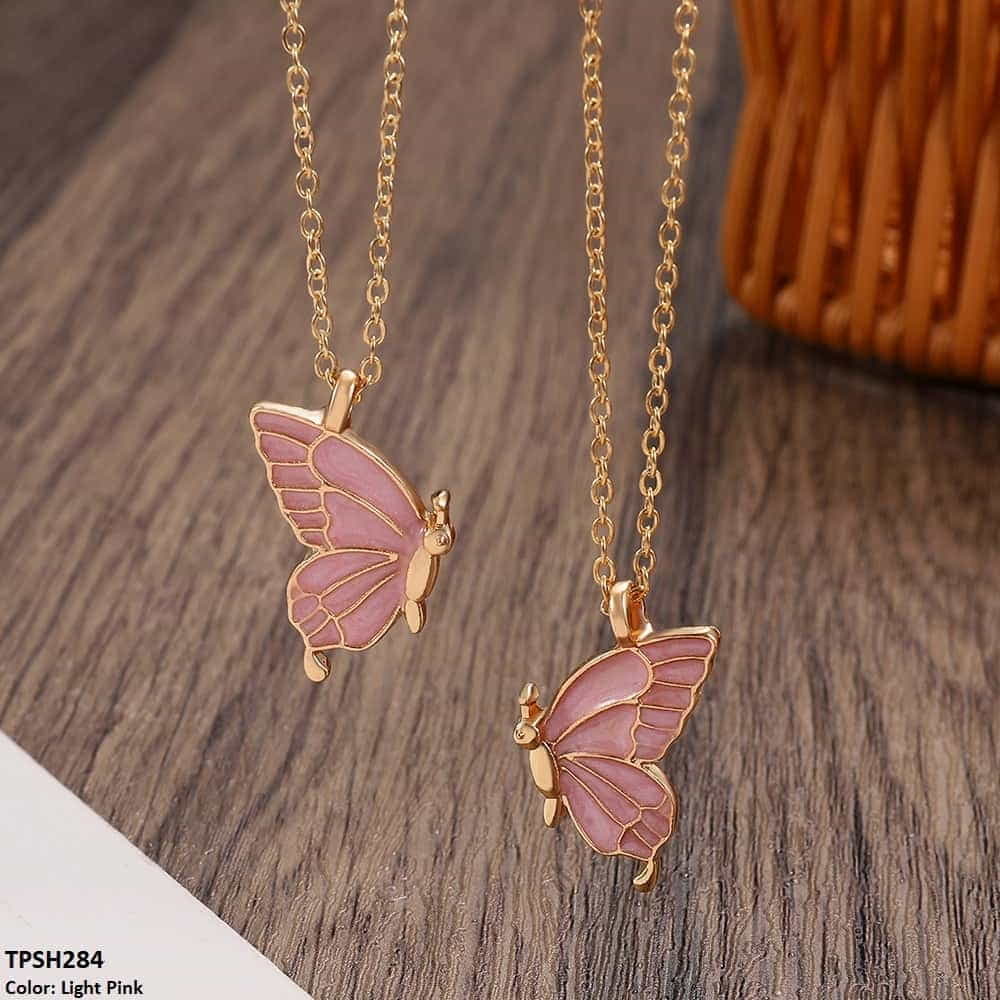 TPSH284 QWN Layer Painted Butterfly Pendant - CPSH