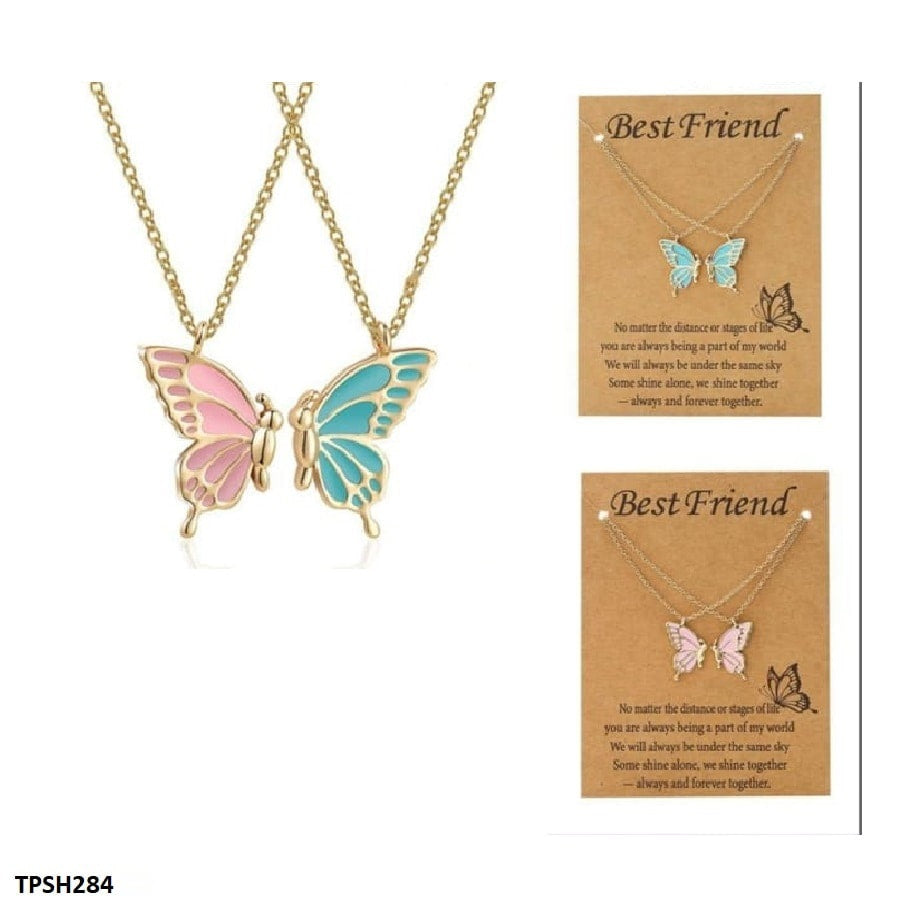 TPSH284 QWN Layer Painted Butterfly Pendant - CPSH