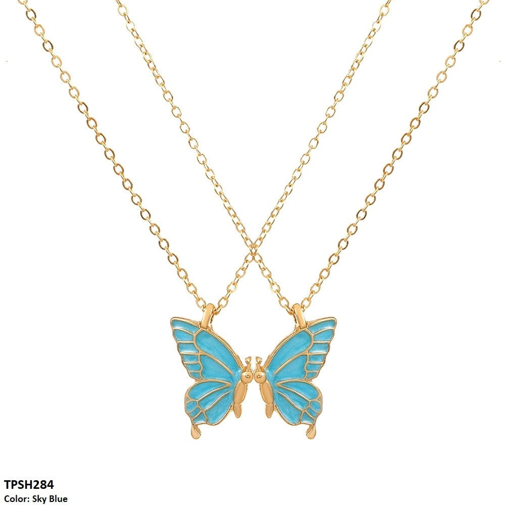 TPSH284 QWN Layer Painted Butterfly Pendant - CPSH