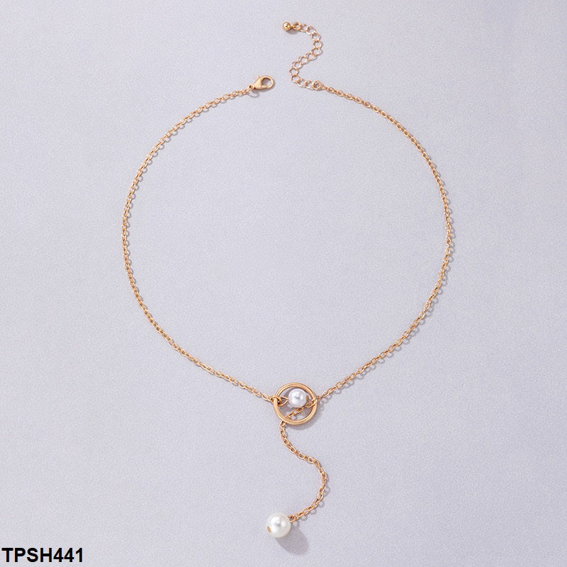 TPSH441 YYE Twin Pearl Pendent With Chain - CPSH