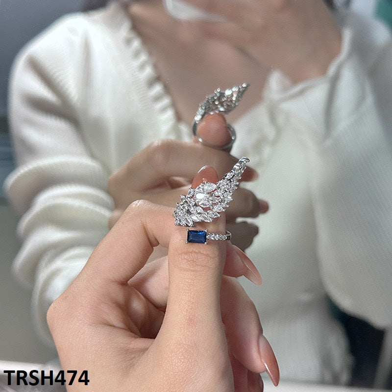 TRSH474 YJF Tear Leaf Ring - TRSH