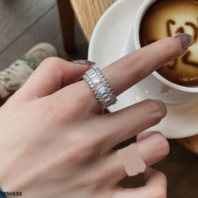 TRSH533 CLJ Baguette Ring Adjustable- TRSH