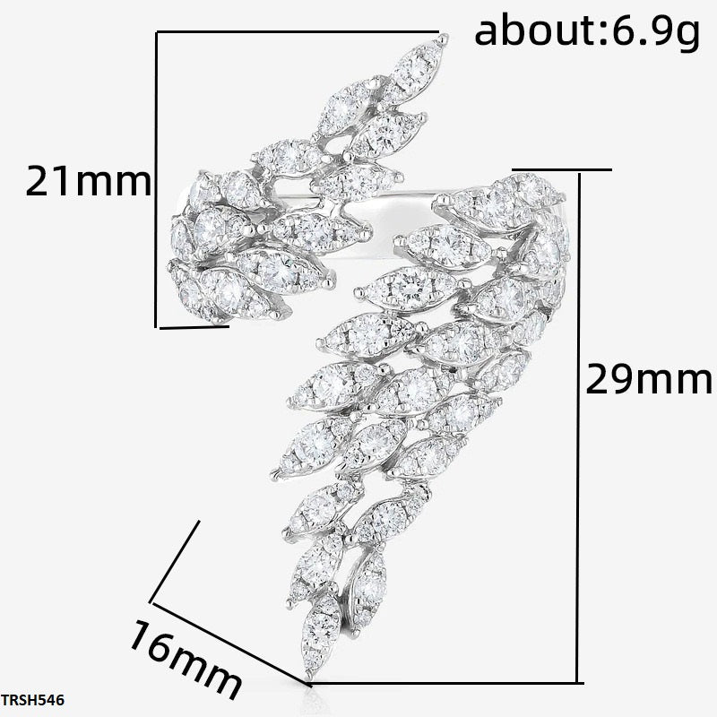 TRSH546 CLJ Imp Double Leaf Ring Adjustable - TRSH