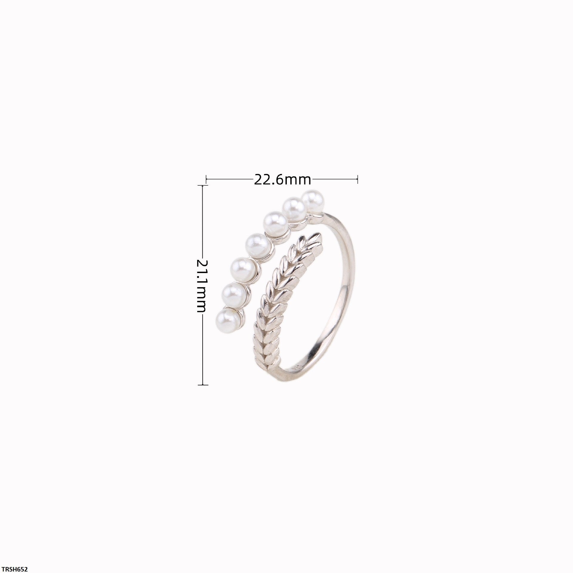 TRSH652 JJS Pearl Ring Adjustable - TRSH