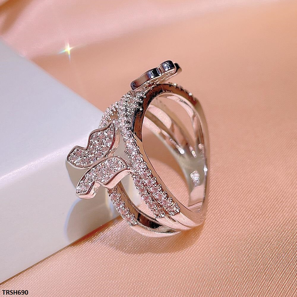 TRSH690 KYC Double Butterfly Ring - TRSH