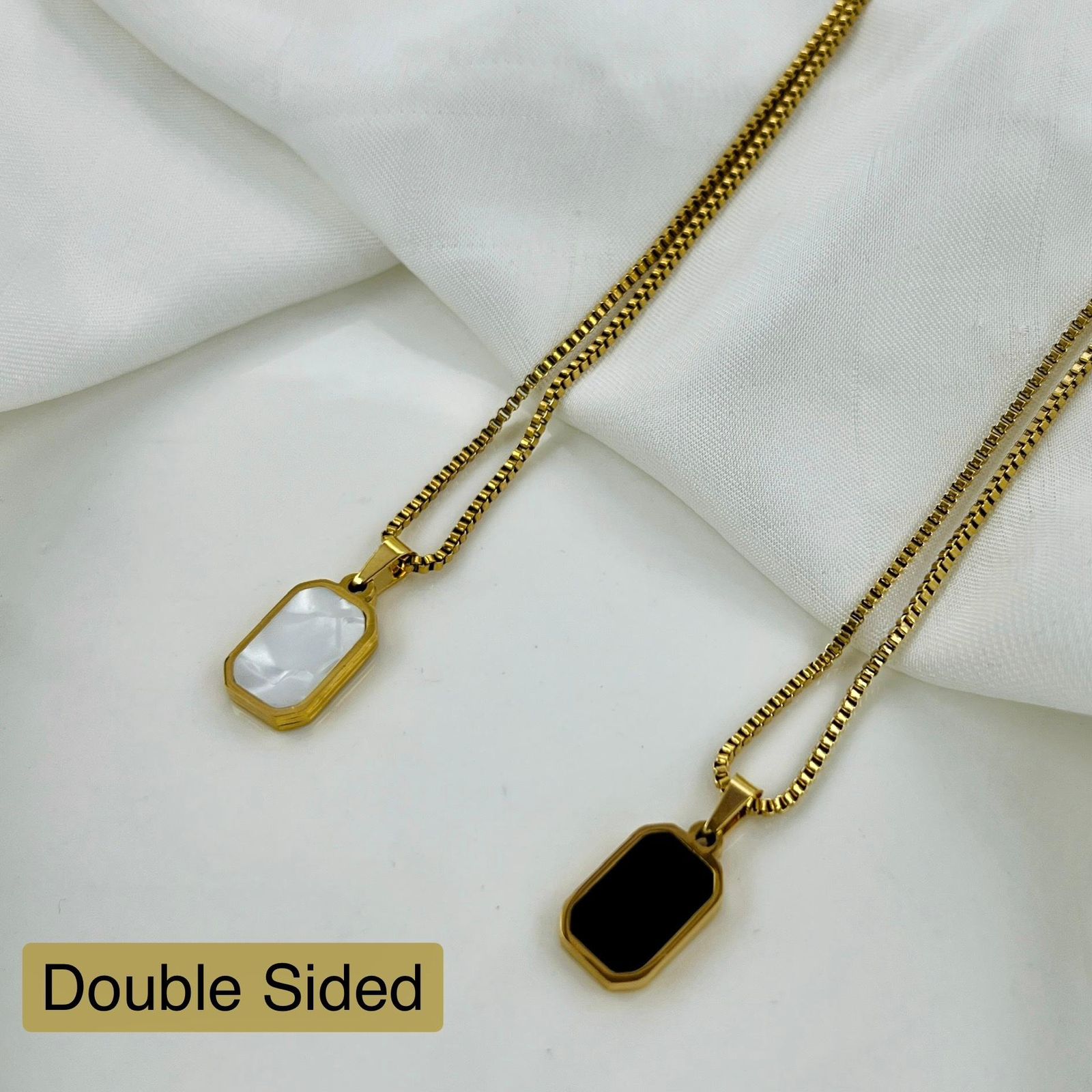 Stainless Steel Double Side Necklace